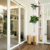 2 Pcs Macrame Double Plant Hanger Cotton Rope Flower Pot