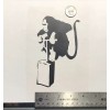 Unbranded Banksy Monkey Detonator BLACK vinyl decal weatherproof 6 x