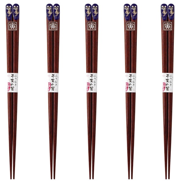 J-kitchens 幸せ箸 5膳 セット 素材：木材 箸 お箸 日本製 PID5033