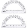 EBOOT Plastic Protractor Math Protractors 180 Degrees, 6 Inch, Pack
