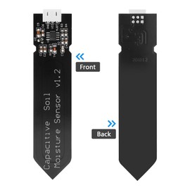 APKLVSR Soil Moisture Sensor, 5x Capacitive, Hygrometer Module, Arduino, Raspberry Pi, 98mm x 23mm, 3-pin