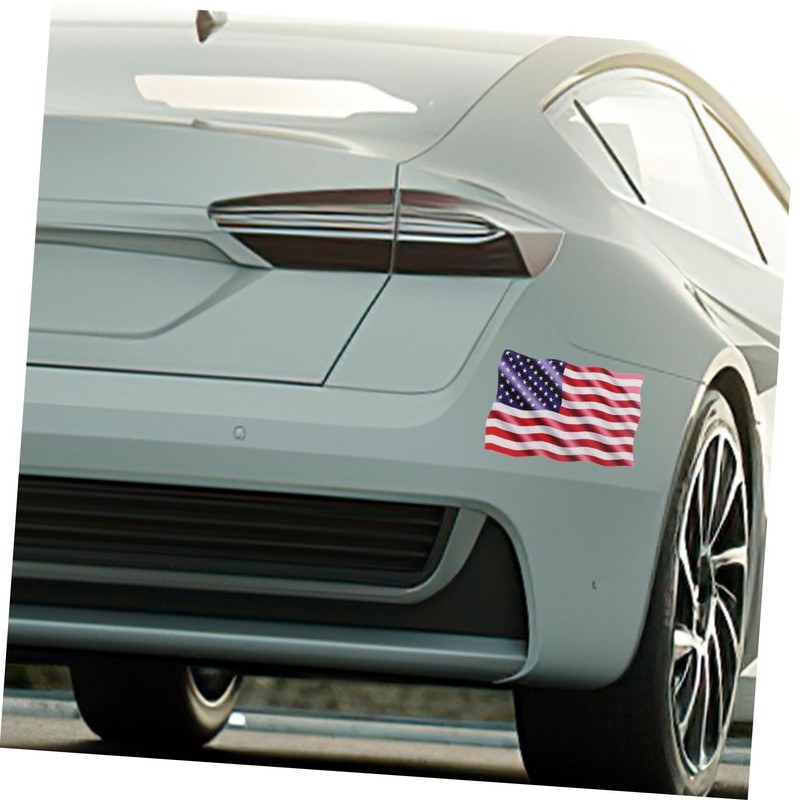 FELTECHELECTR American Flag Car Stickers Magnetic Decals 3pcs Car Bumper
