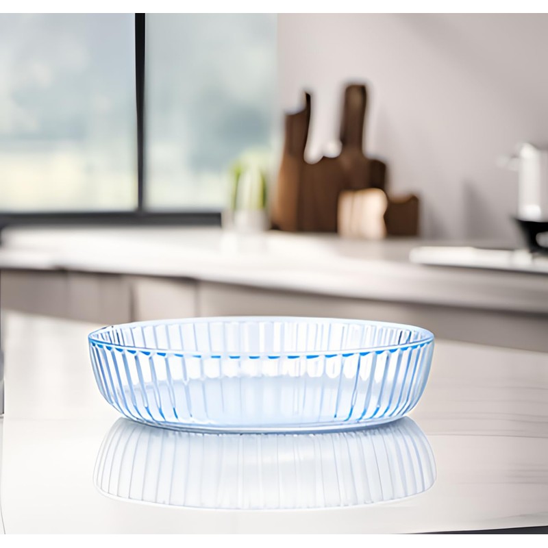 RONDURE Deep Pie Dish for Baking 10-inch Glass Pie Plate
