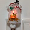 HUAZHQING Snowmen Couple Marshmallow Night Light Plug into Wall with