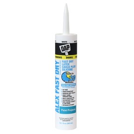 DAP Alex Fast Dry Acrylic Latex Caulk Plus Silicone, White, 10.1 Oz (7079818425)