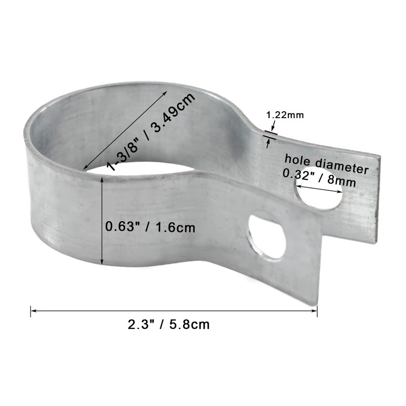 Wdwlbsm Brace Bands Chain Link Fence, Galvanized Steel Chain Link