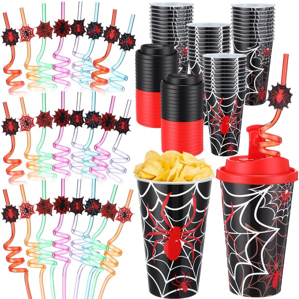 Yungyan 36 Sets Spider Party Favors Goodie Cups with Lids