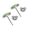 TOVINANNA Stainless Steel Rainbow Earrings for Gay Lesbian Pride Chic