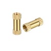 sourcing map Knurled Insert Nuts - 100Pcs M3 x 10mm