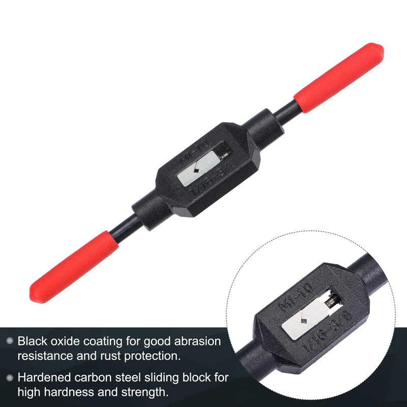 uxcell Adjustable Tap Wrench Handle for 1/16"-3/8" (UNC/UNF) / Metric