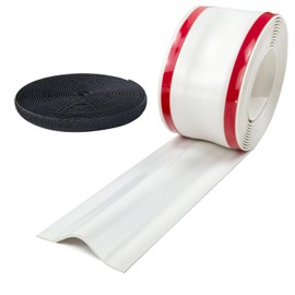 ADYAWEN 8.2FT/2.5M Cord Covers for Wires on Floor, Soft Cord Cover Floor, PVC Floor Cable Cover Cord Hider, Cable Management Cable Protector for Carpets/Floors/Walls,White.