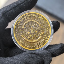 Lighthouse Sobriety Chip - 'Love The Light' Medallion for Guidance and Inspiration - AA Medallion Recovery Gift with Coin Capsule