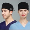 Meichoon Scrub Cap 2PCS Adjustable Cap with Button Pure Cotton