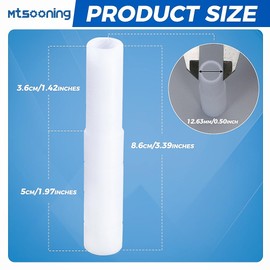 Mtsooning White Universal Golf Club Extender,12.63mm/0.50inch Golf Club Steel Shaft Extender,20PCS Universal Golf Club Steel Shaft Extension Repair Equipment for Wood Putter