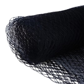 Leliafleury Veil Netting Fabrics, 5 Yards 25cm Wide Net Mesh Fabric, Birdcage Bridal Veil Netting Fabric for Hat Headdress Veil Making, Black