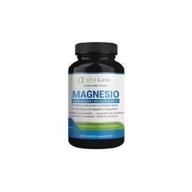 Magnesio 4 Tipos Alta Absorción 710 mg | 60 Cápsulas | Citrato, Glicinato, Gluconato y Óxido de Magnesio | Relajación, Sueño, Músculos y Estrés | Alpha Labs