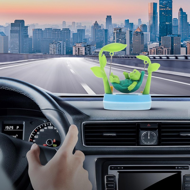 Totority Solar Powered Swinging Turtle Dashboard Ornament - Creative Shaking