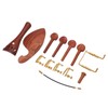 4/4 Wood Violin Parts Tailpiece Chinrest Tuning Pegs Metal Tail