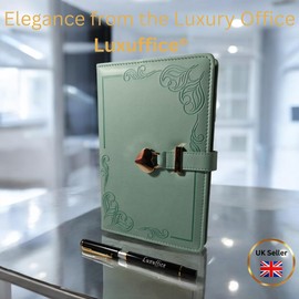 Girls Diary with Lock and Key – Premium Journal Gift Set with Pen, Fabric Pouch & Spare Lock – PU Leather Diary with Gold Foil Paper – 192 Lined Page Lockable Diary – A5 Diary for Women (Pastel Green)