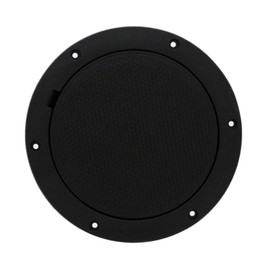 TCH Hardware 6" Round, Boat Deck Inspection Plate Hatch - Black | Pry Out Water Tight Lid | Non Slip, Easy Install Detachable Access Cover for Marine and Other Purposes