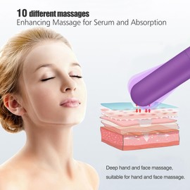 Portable Face Massager - Multiple Speeds and Modes Waterproof - Facial Neck and Hand, Back Massager (Purple)