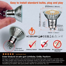 GU10 LED, continuous dimming