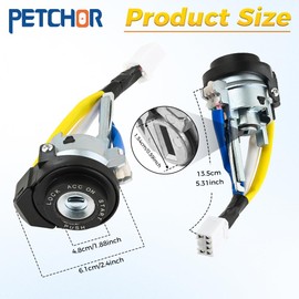 PETCHOR 81900-1WK00 Ignition Lock Cylinder Switch with 2 Keys, Door Lock Cylinder Switch Compatible with Kia Optima 2011-2015 Kia Rio 2013-2017 Replace 819001WK00, 81900-1WK00