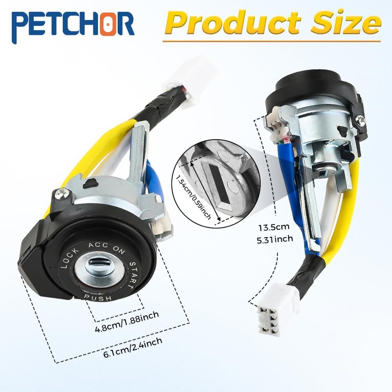 PETCHOR 81900-1WK00 Ignition Lock Cylinder Switch with 2 Keys, Door