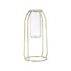 Single STEM VASE W/Gold Trim 9.25IN - Home Decor -