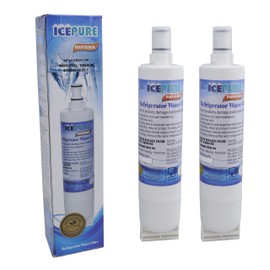 2 x IcePure RFC0500A Whirlpool SBS002 4396508 Compatible Fridge Water Filter