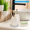 PATIKIL Round Diatomite Drink Coasters 4inch, 3 Pack Water Absorbent