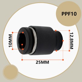 Bwintech 10 pieces 10 mm hose AD push-to-connect pneumatic cap plug fitting (PPF10)