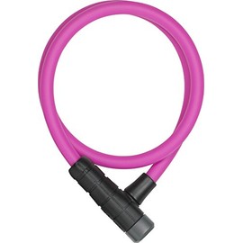 ABUS Primo 5412K/85/12 Cable Lock Bicycle Lock Made of 12 mm Thick Steel Cable, pink, 85 cm
