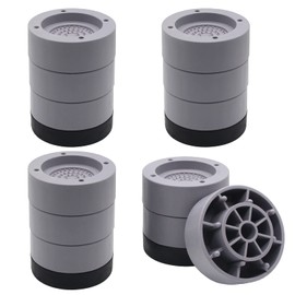 HANIHUA Round Furniture Risers (Set of 4) Heavy Duty Bed Risers Lifts Height 1", 2", 3 inch, Adjustable Bed Lifts Risers for Bed Frame, Furniture, Sofa, Chair Risers Supports Up to 1,300 lbs