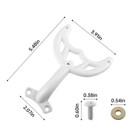 Aulpq Ceiling Fan Blades Arm, for 42-Inch Fan Blade, Compatible with 7740100 -White Finish, -5 Pcs