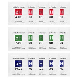 Homcoice 15 Pack pH Calibration Powder (4.00, 7.00, 10.01) - Three-Point Calibration for pH Meters, 0.01 Accuracy and Stability in Laboratory Quality