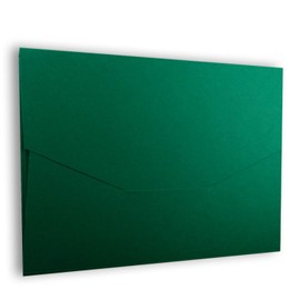 5 x sturdy paper folders for DIN A4 and DIN C4 in dark green, 22 x 30.5 cm, 240 g/m², suitable as presentation folders, application folders, project folders