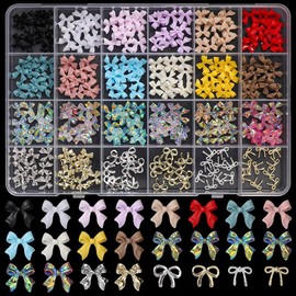 BetterJonny Nail Parts, Ribbon, 24 Grams, 3D, 3D, Bowknot, Butterfly, Nail Art Parts, Cute, Nail Parts, Handmade Decoration Parts