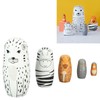 5Pcs Russian Nesting Dolls Hand Made Exquisite Wooden Animal Nesting