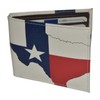 Mens Bifold Exotic Wallet Picture Texas Flag Map with printed