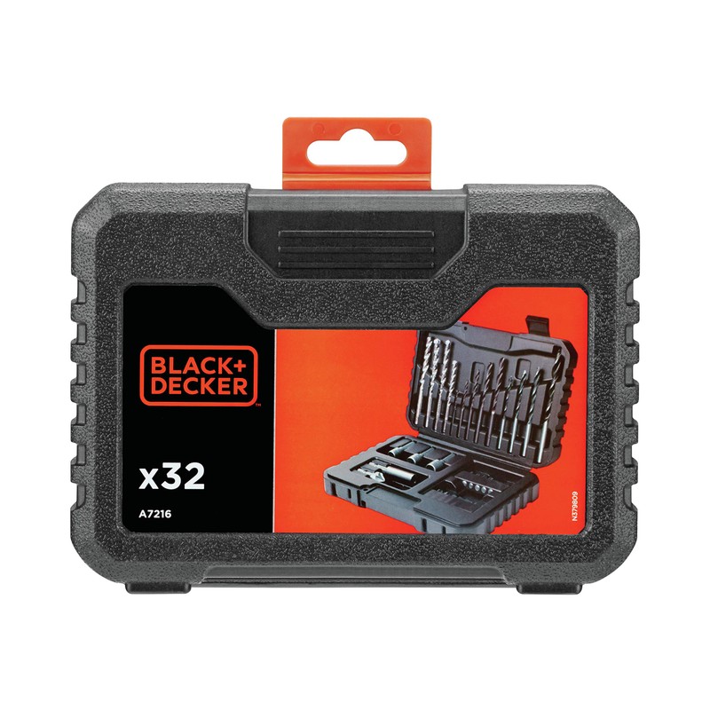 BLACK+DECKER A7216-XJ Drilling and Screwdriver Bit Set - 32 Piece,