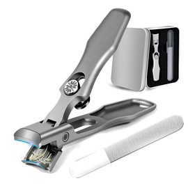 XGIUINI Nail Clippers, Made in Japan, Stainless Steel, Large Opening, High Quality, Splash-Resistant, Sharp, Nail Care, For Kids, Adults, Elderly and the Whole Family, For Hands and Feet with Storage