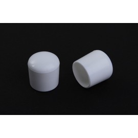 Chair Leg Caps / Floor Protectors / 18 mm in Diam. / White Plastic / 4 Pcs