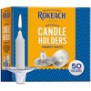 Rokeach Shabbat Candle Holders (50 Count) Extra Heavy Duty Disposable