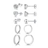 Ecripe 5 Pairs 925 Sterling Silver Earrings Set for Women,