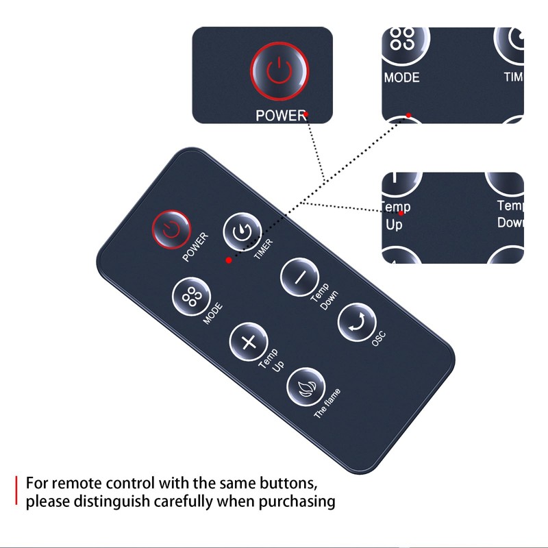 ZWP Replacement Remote Control for KNKA PTC Space Heater GD9215AD22