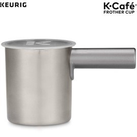 Keurig K-Café Milk Frother Cup Replacement Part or Extra, Hot and Cold Frothing, Compatible with Keurig K-Café Coffee Makers Only, Nickel
