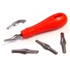 Major Brushes Lino Cutting Handle Tool & 5 Assorted Cutter
