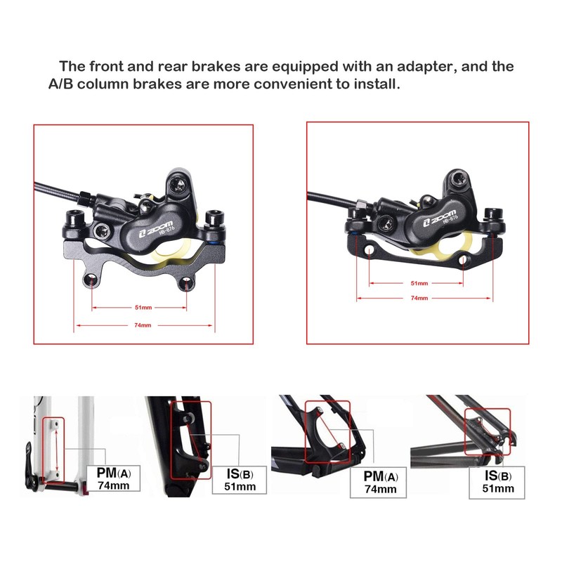 ThinkTop 4 Piston Bike Hydraulic Disc Brake, MTB Bicycle Oil