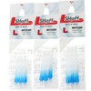 L-Style L-Shaft Lock Straight Twotone White Clear Blue Display Length
